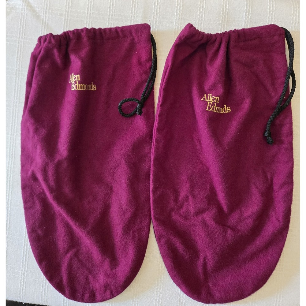 Allen Edmonds Drawstring Shoe Bags (2) Dust Covers 14" x 9"